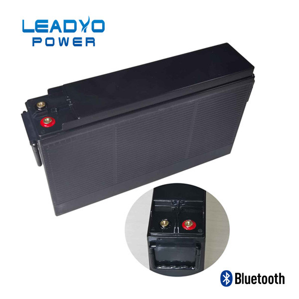 12V 100Ah Slimline Lithium Battery With Bluetooth Front Terminal