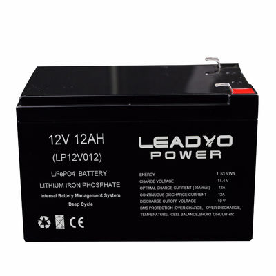 Rechargeable Lifepo4 Deep Cycle Batteries , 12V 10ah 12ah Lithium Ion Batteries