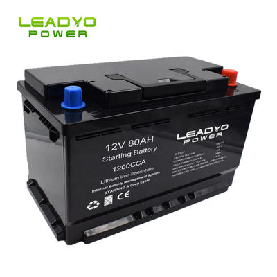 Buy 12V 80Ah 1200CCA Lithium Starting Battery For Automobile Car Marine online manufacture