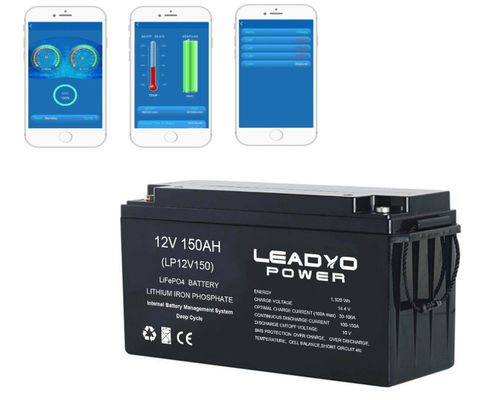 Buy Rechargeable Lithium Ion RV Battery 12v 150Ah LiFePO4 Deep Cycle Leisure Batteries online manufacture
