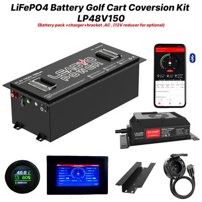 Buy 48V 150Ah 51.2V LiFePO4 Lithium Golf Cart Battery Conversion Kit  250Amp continuou output ,520A/20S online manufacture
