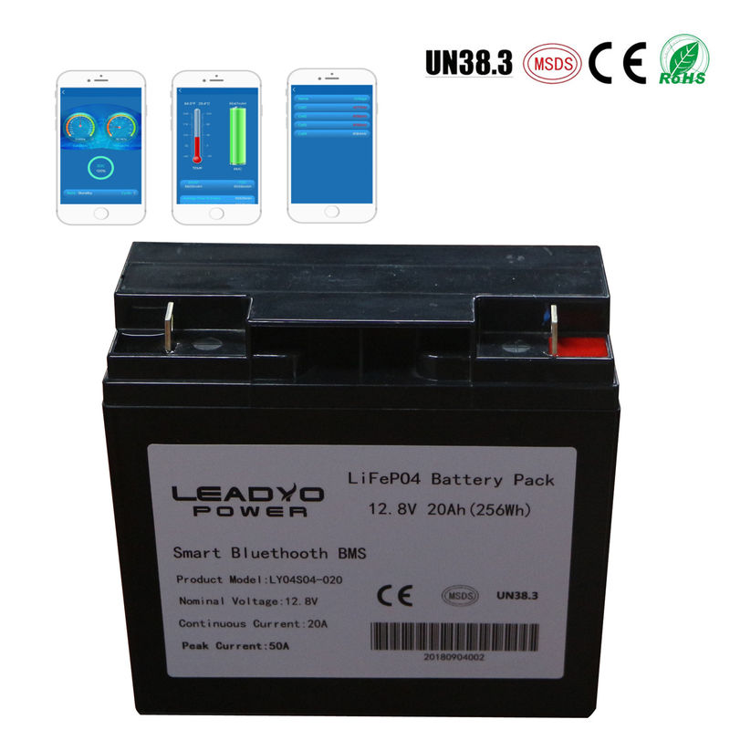 Lifepo4 Deep Cycle Batteries , ABS Case 12V 20ah Rechargeable Lithium Batteries
