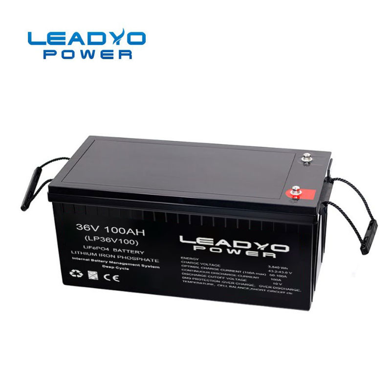 LEADYO 36V Lithium Trolling Motor Battery 100Ah Lithium Iron Phosphate LFP Battery