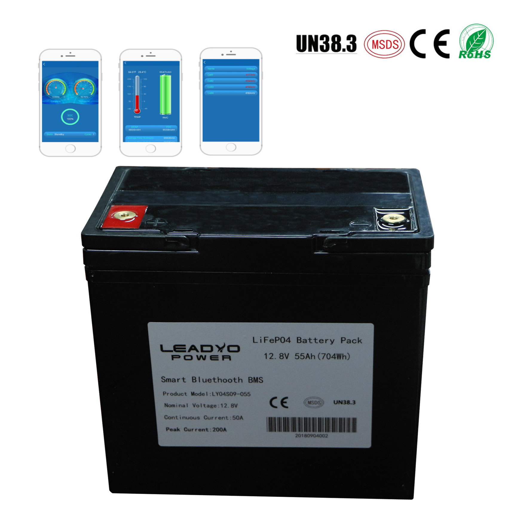 rechargeable deep cycle batteries 12V 50ah screwable case lithium batteries for rv